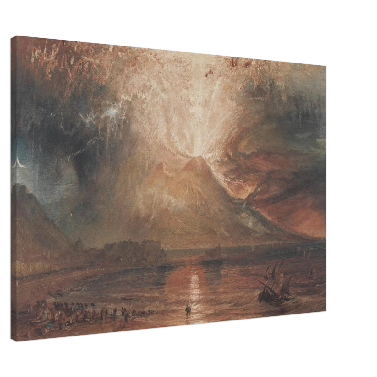 "Volcanic" – Romantic Eruption Wall Art Print Inspired by Vesuvius - Canvas - 70x100 cm / 28x40″ -