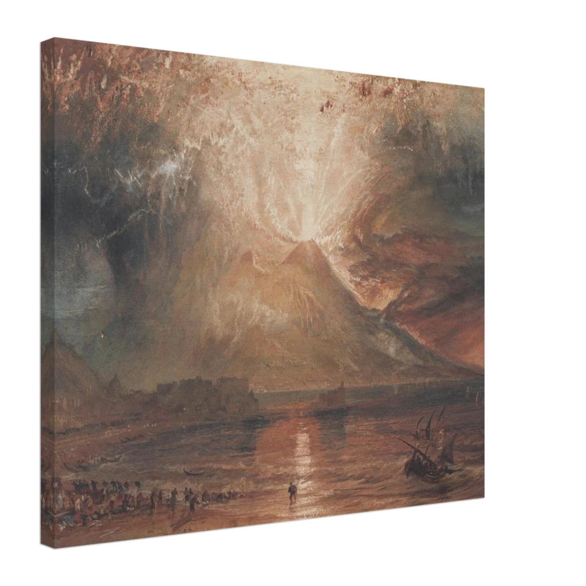 "Volcanic" – Romantic Eruption Wall Art Print Inspired by Vesuvius - Canvas - 50x60 cm / 20x24″ -