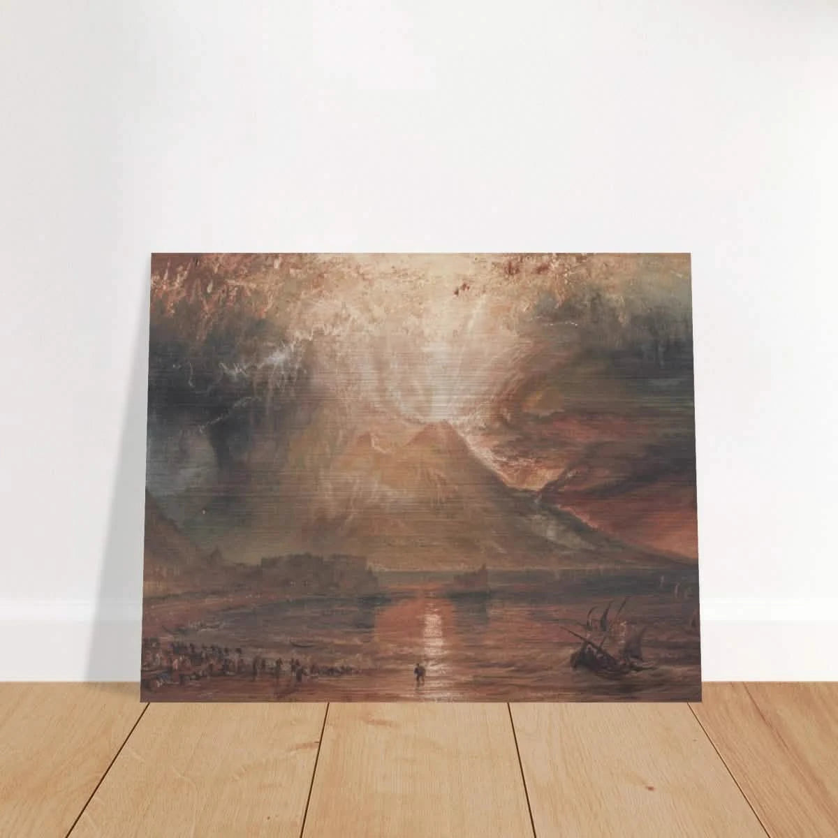 "Volcanic" – Romantic Eruption Wall Art Print Inspired by Vesuvius - Brushed Aluminum Print - 40x50 cm / 16x20″ -