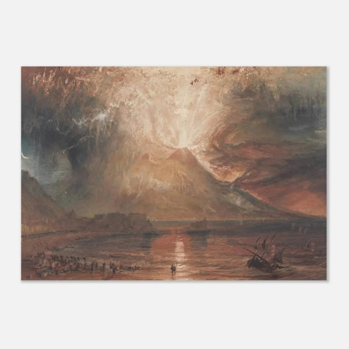 "Volcanic" – Romantic Eruption Wall Art Print Inspired by Vesuvius - Aluminum Print - 70x100 cm / 28x40″ -