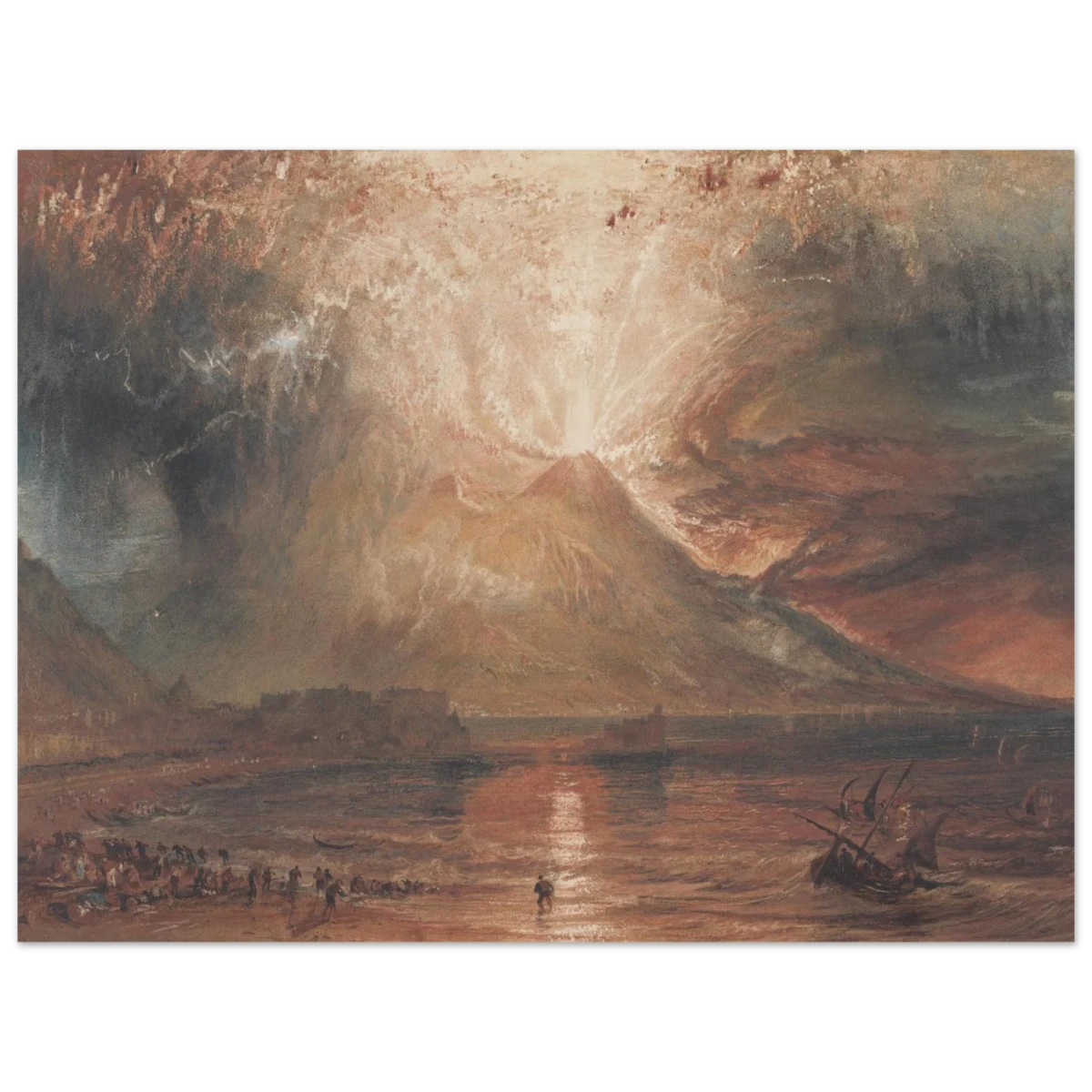 "Volcanic" – Romantic Eruption Wall Art Print Inspired by Vesuvius - Fine Art Poster - 30x40 cm / 12x16″ -