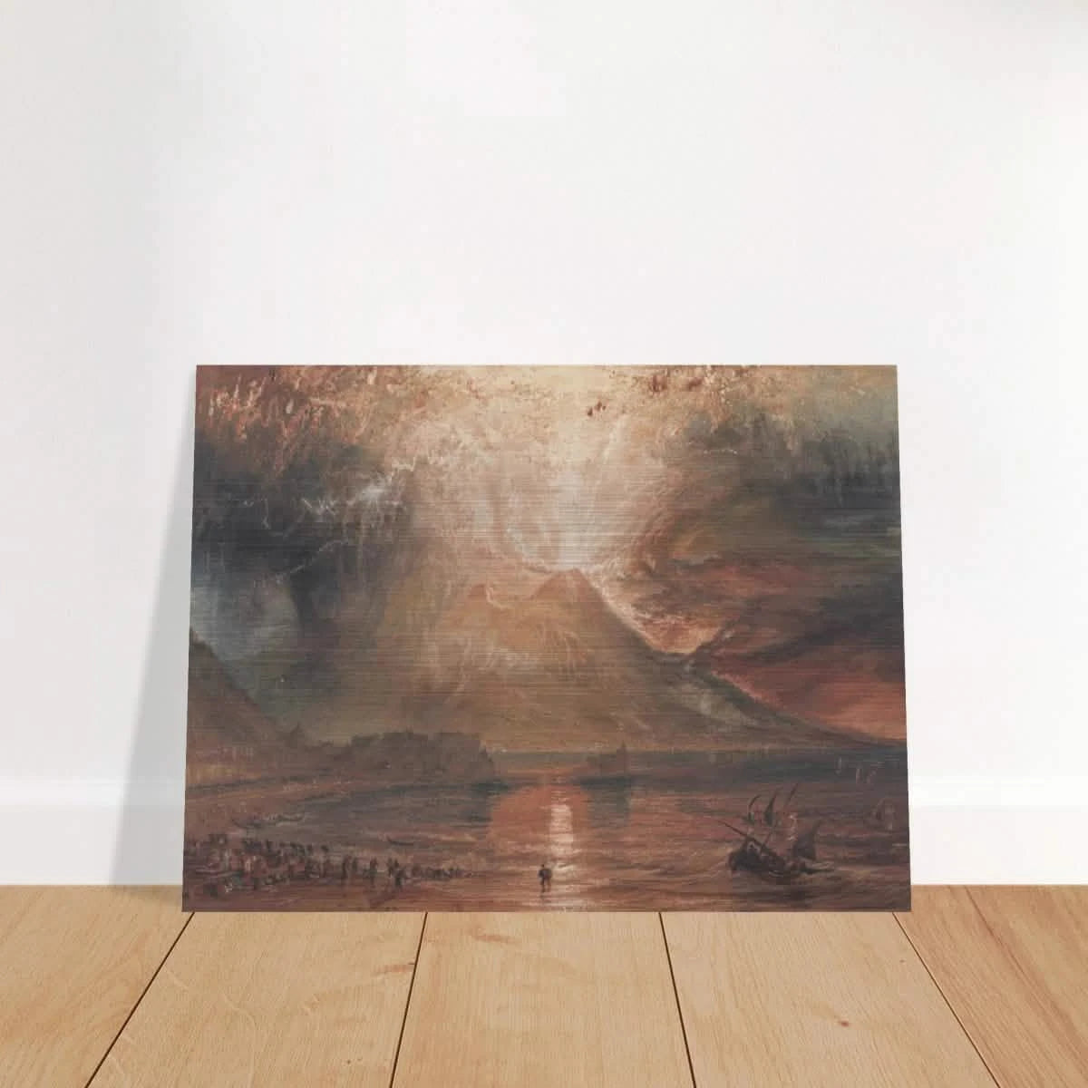 "Volcanic" – Romantic Eruption Wall Art Print Inspired by Vesuvius - Brushed Aluminum Print - 30x40 cm / 12x16″ -