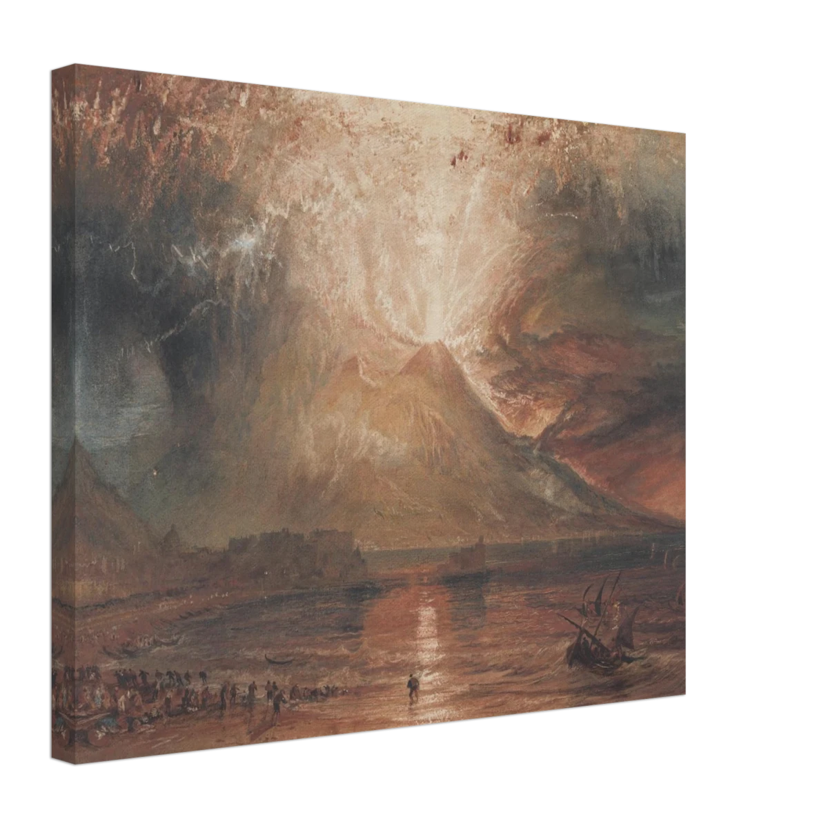 "Volcanic" – Romantic Eruption Wall Art Print Inspired by Vesuvius - Canvas - 40x50 cm / 16x20″ -