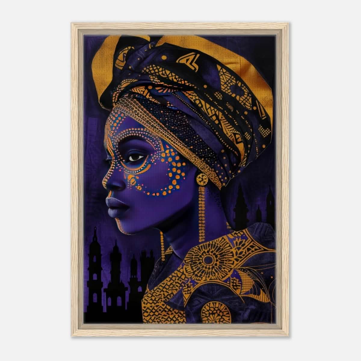 Wall art Print | Da Vinci Modern Wall art Print | Eclectic Expressions - Framed Canvas - 40x60 cm / 16x24″ - Wood frame