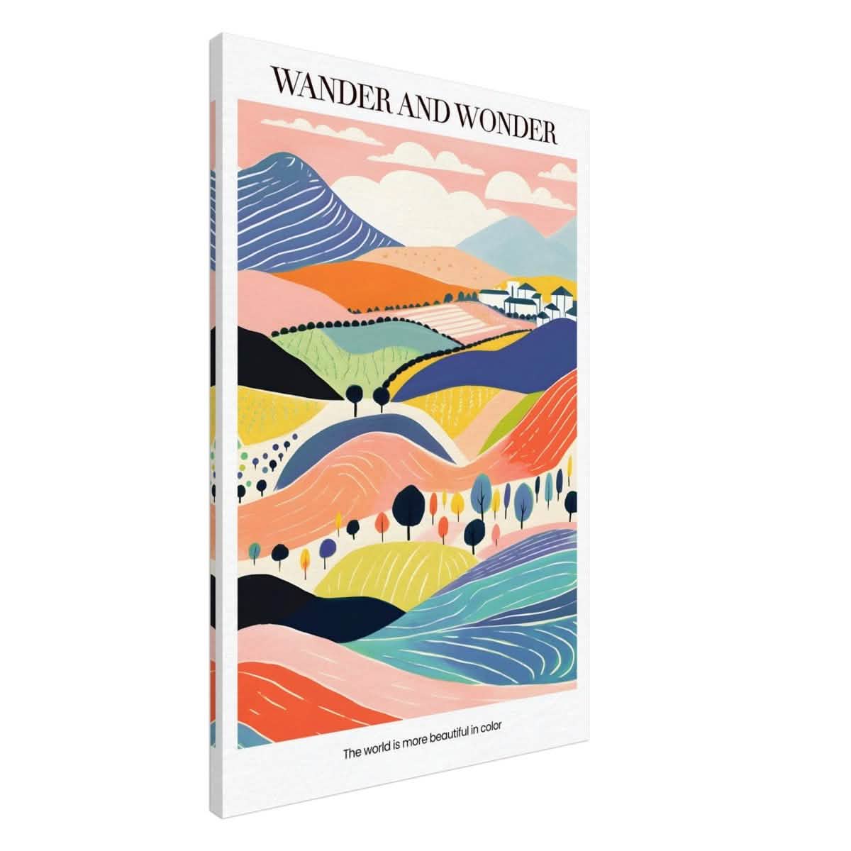 Wander and Wonder - Vibrant Landscape Print - Canvas - 60x90 cm / 24x36″ -