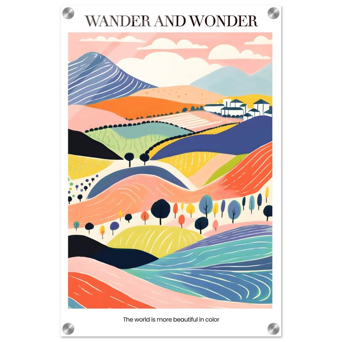 Wander and Wonder - Vibrant Landscape Print - Acrylic Print - 40x60 cm / 16x24″ -