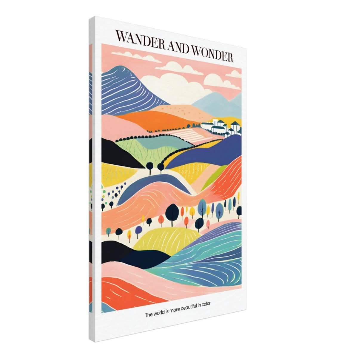 Wander and Wonder - Vibrant Landscape Print - Canvas - 50x75 cm / 20x30″ -
