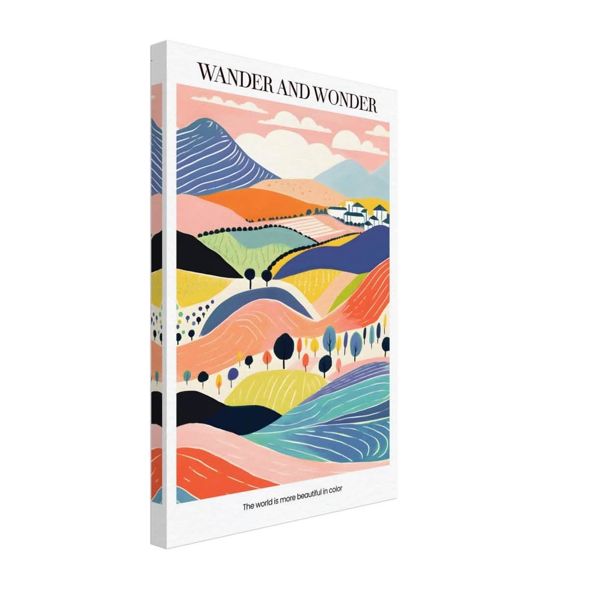 Wander and Wonder - Vibrant Landscape Print - Canvas - 30x45 cm / 12x18″ -