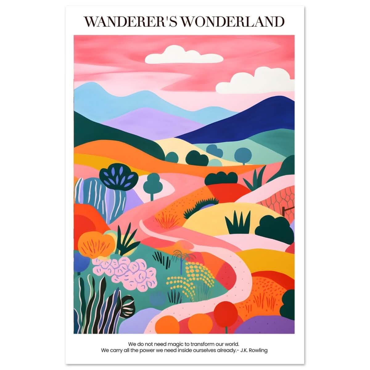 Wanderer's Wonderland - Aluminum Print - 40x60 cm / 16x24″ -