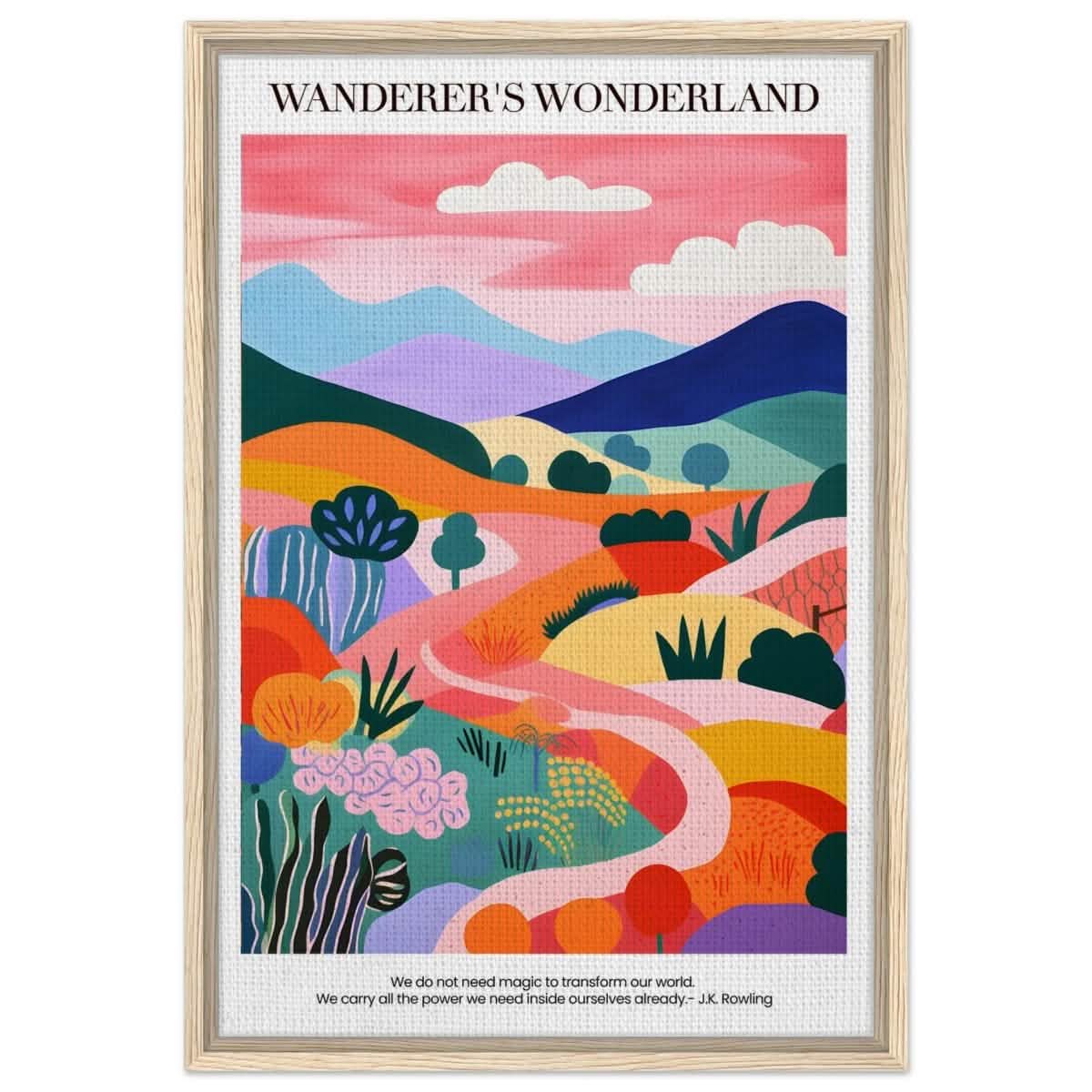 Wanderer's Wonderland - Framed Canvas - 50x75 cm / 20x30″ - Wood frame