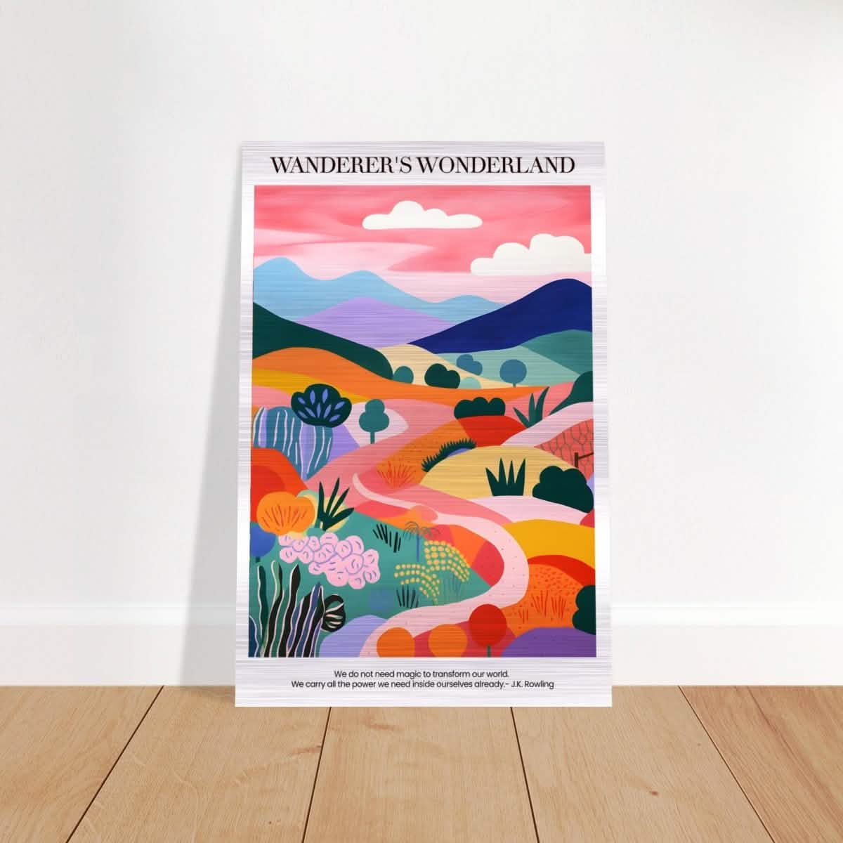 Wanderer's Wonderland - Brushed Aluminum Print - 40x60 cm / 16x24″ -