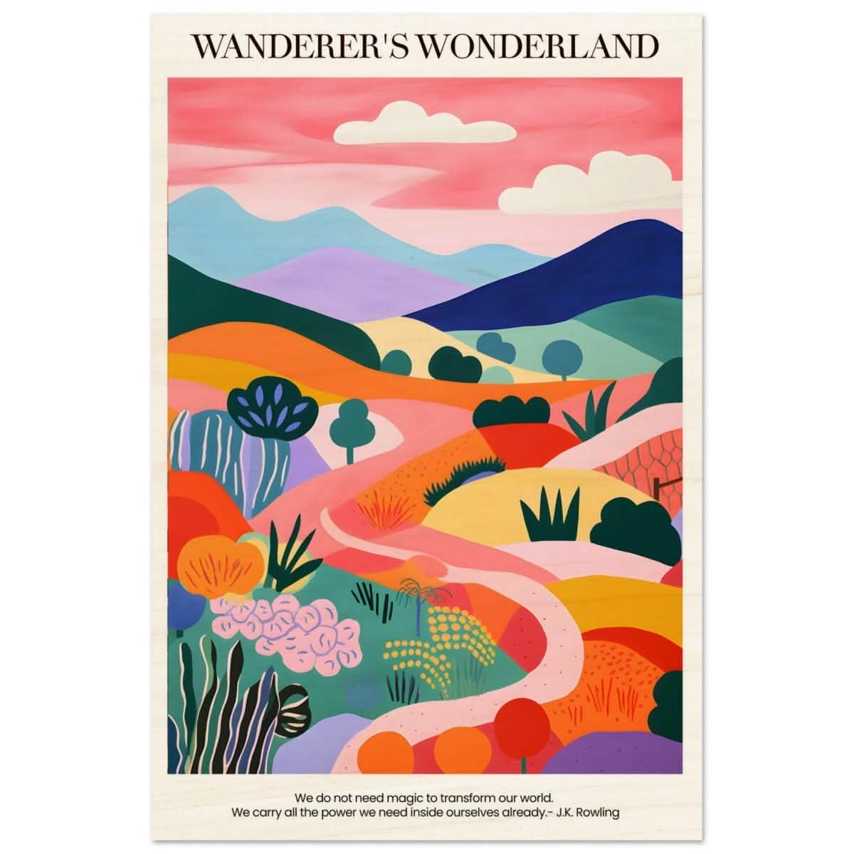 Wanderer's Wonderland - Wood Prints - 40x60 cm / 16x24″ -
