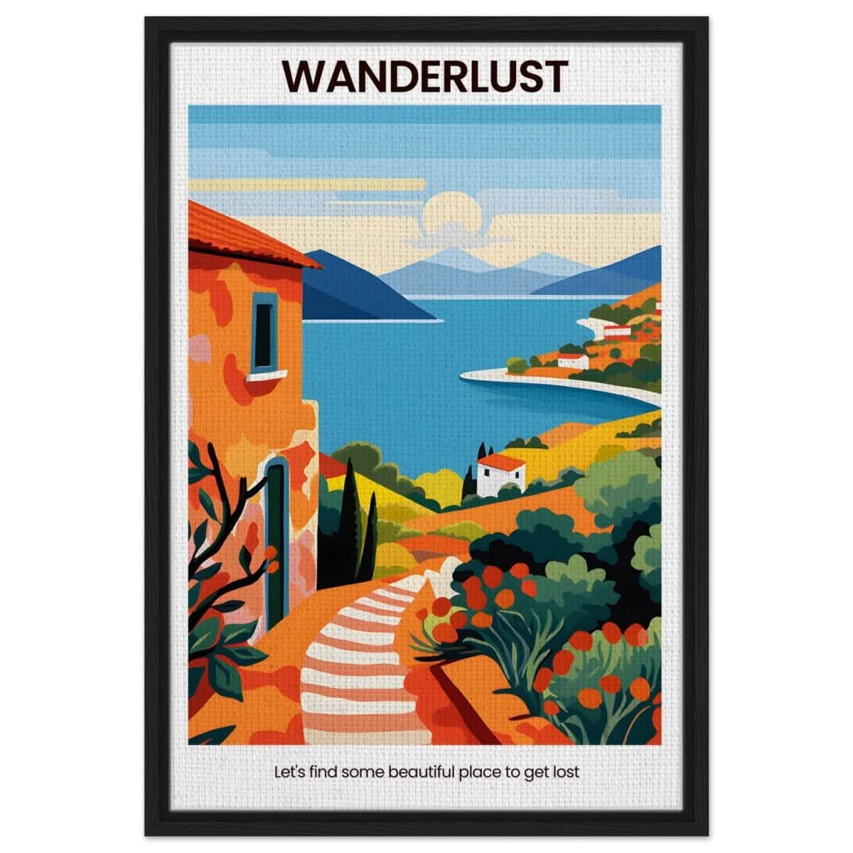 Wanderlust Horizons - Framed Canvas - 50x75 cm / 20x30″ - Black frame