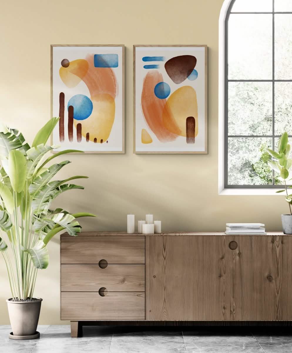 Warm Hues Duo - Canvas - 30X45 CM / 12X18″ -