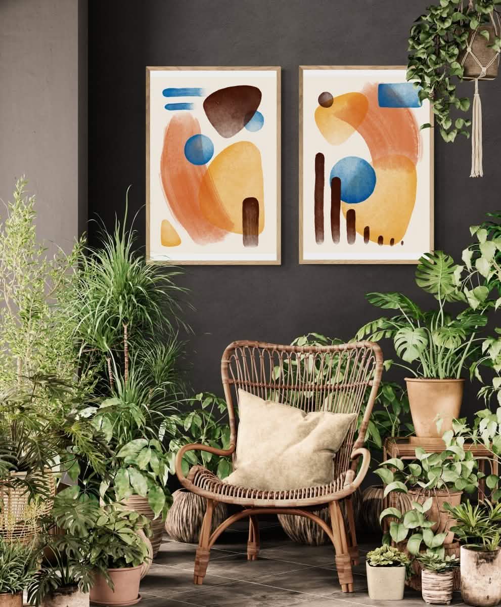 Warm Hues Duo - Canvas - 30X45 CM / 12X18″ -