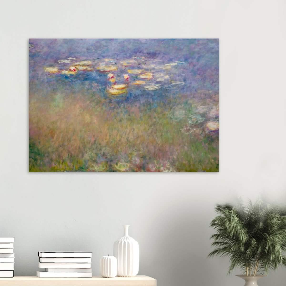 Water Lilies by Claude Monet - Wood Prints - 70x100 cm / 28x40″ - 20 mm