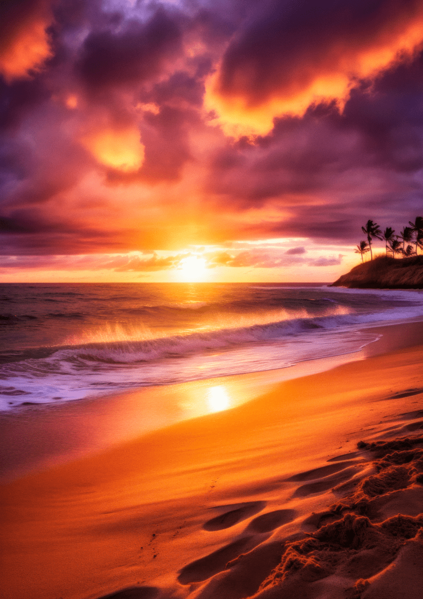 Waves of Serenity and Sky V06 | Travel Collection wall art print | Beaches and Sea - Acrylic Print - 30x45 cm / 12x18″ -