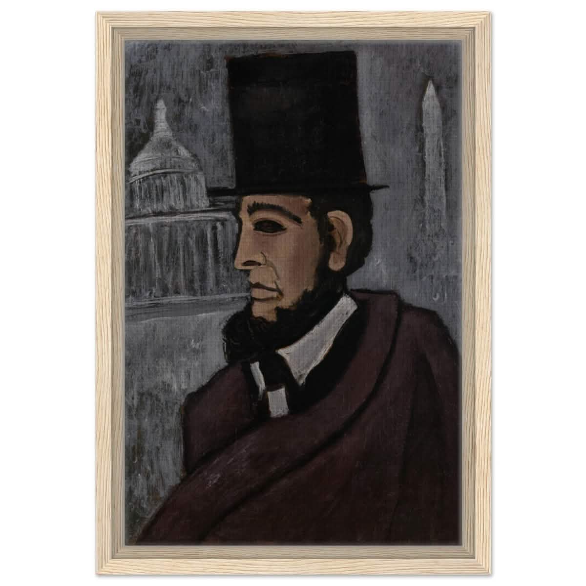 Weary of the Truth (1940) Marsden Hartley | wall art print - 30x45 cm / 12x18″ - Framed Canvas - Wood frame