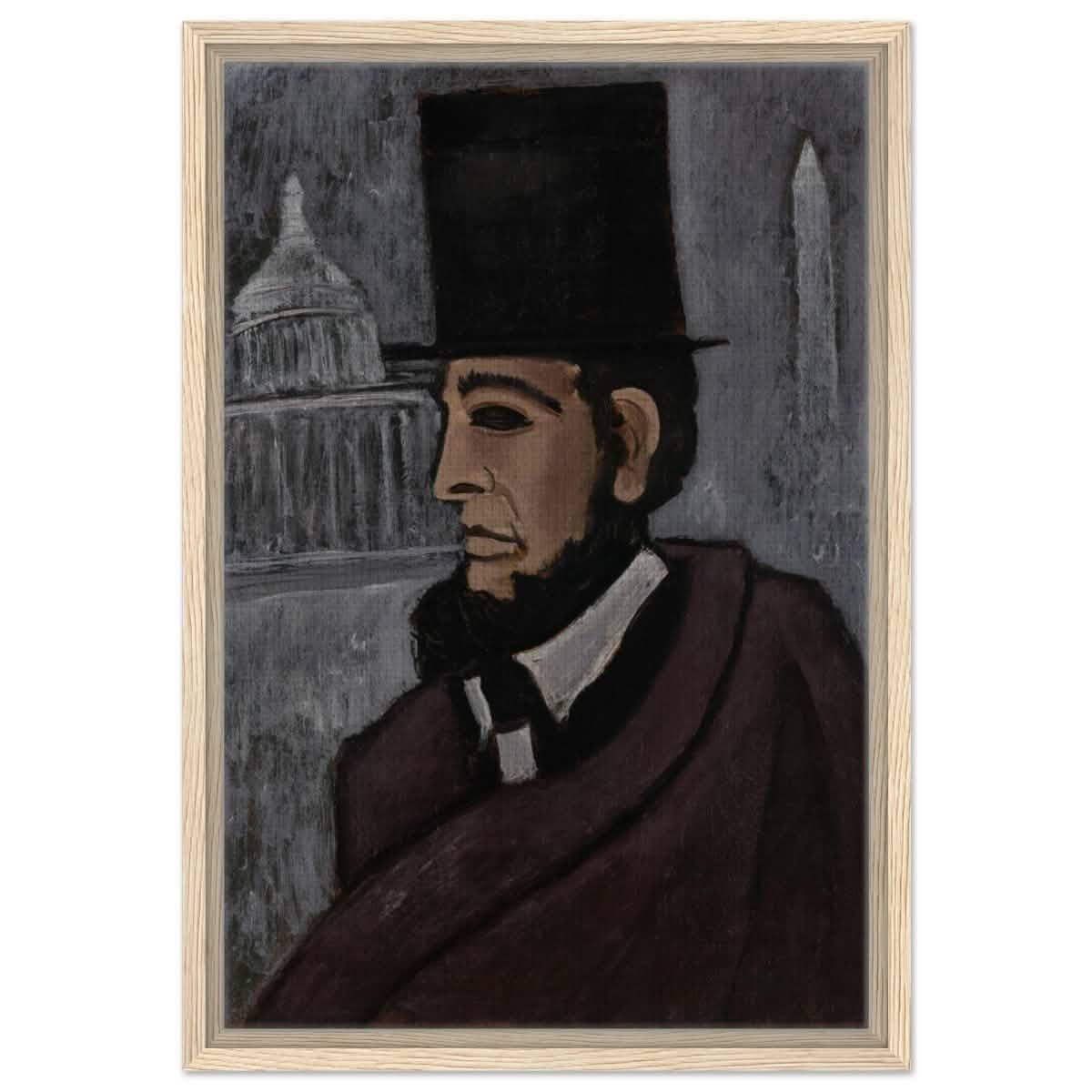 Weary of the Truth (1940) Marsden Hartley | wall art print - 40x60 cm / 16x24″ - Framed Canvas - Wood frame