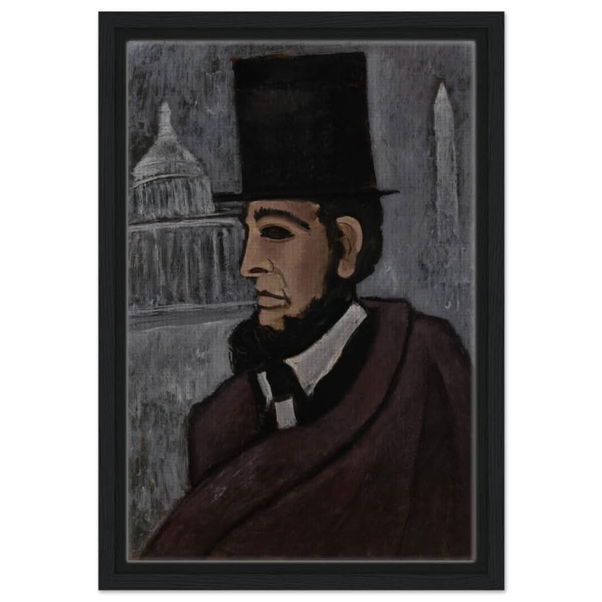 Weary of the Truth (1940) Marsden Hartley | wall art print - 30x45 cm / 12x18″ - Framed Canvas - Black frame