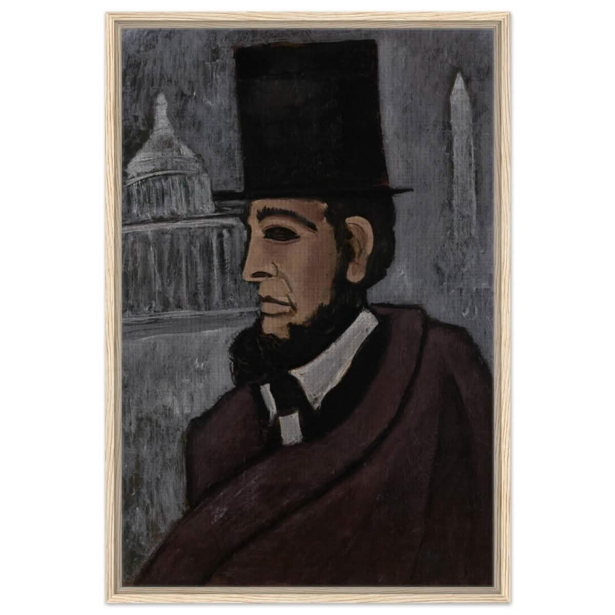 Weary of the Truth (1940) Marsden Hartley | wall art print - 60x90 cm / 24x36″ - Framed Canvas - Wood frame