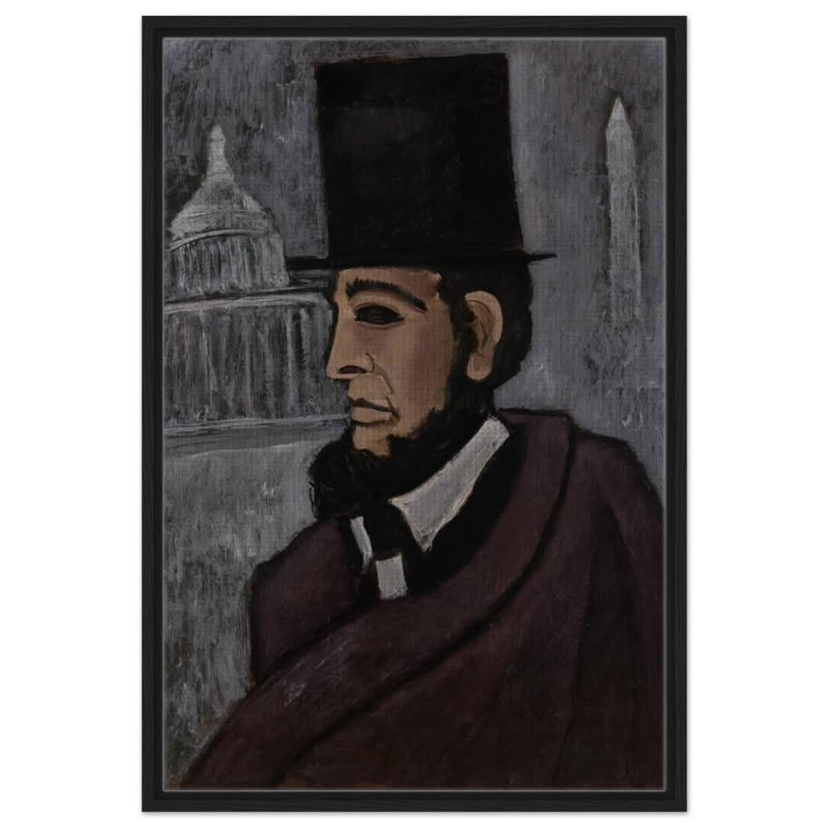 Weary of the Truth (1940) Marsden Hartley | wall art print - 60x90 cm / 24x36″ - Framed Canvas - Black frame