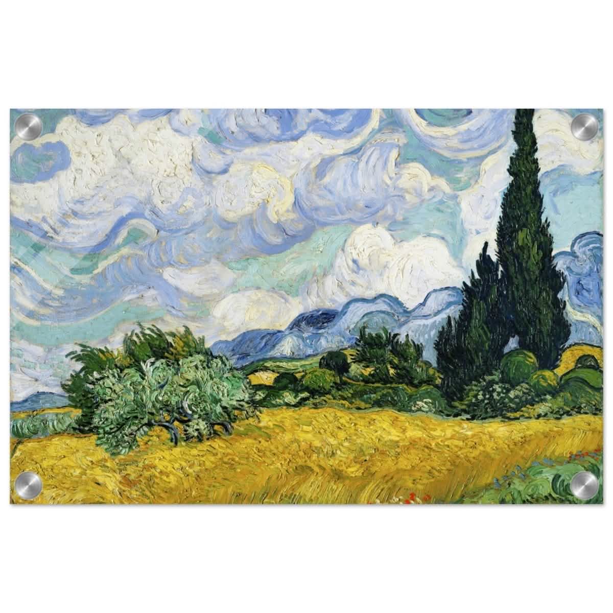 Wheat Field with Cypresses by Vincent van Gogh | Vintage Art wall art print - Acrylic Print - 30x45 cm / 12x18″ -