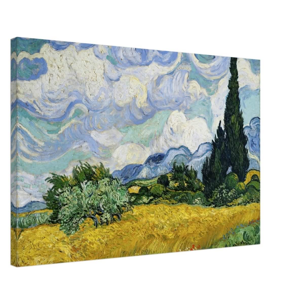 Wheat Field with Cypresses by Vincent van Gogh | Vintage Art wall art print - Canvas - 50x75 cm / 20x30″ -
