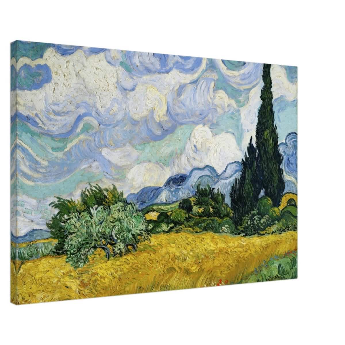 Wheat Field with Cypresses by Vincent van Gogh | Vintage Art wall art print - Canvas - 60x90 cm / 24x36″ -