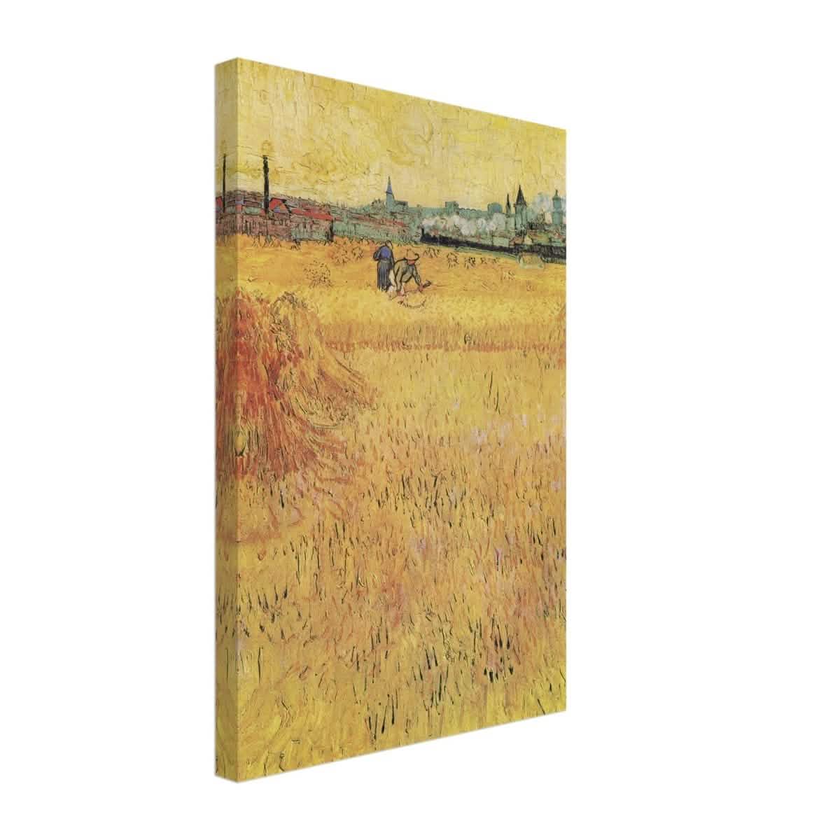 Wheat Field With View Of Arles (1888) by Vincent Van Gogh | Vintage Art wall art print - Canvas - 30x45 cm / 12x18″ -