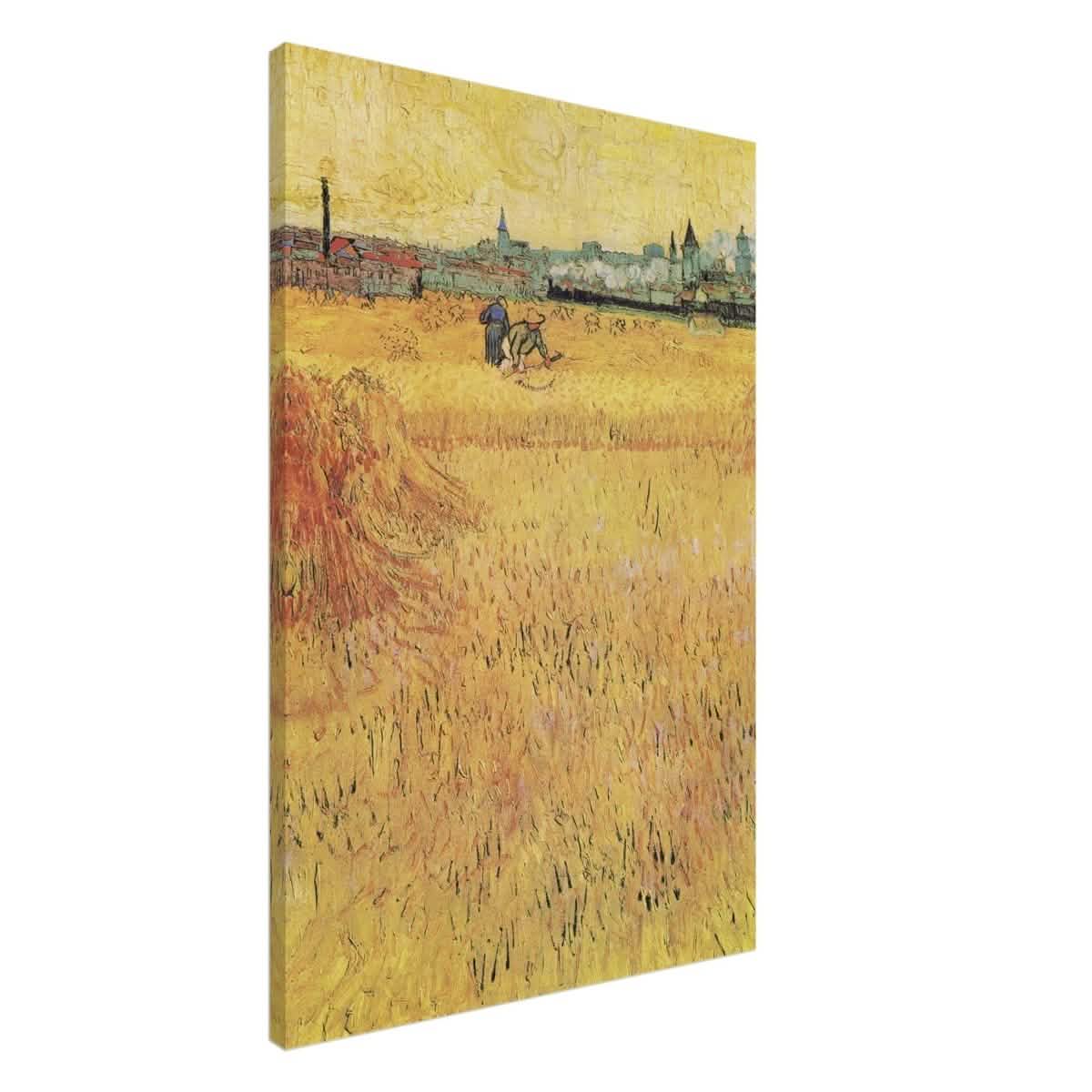 Wheat Field With View Of Arles (1888) by Vincent Van Gogh | Vintage Art wall art print - Canvas - 60x90 cm / 24x36″ -