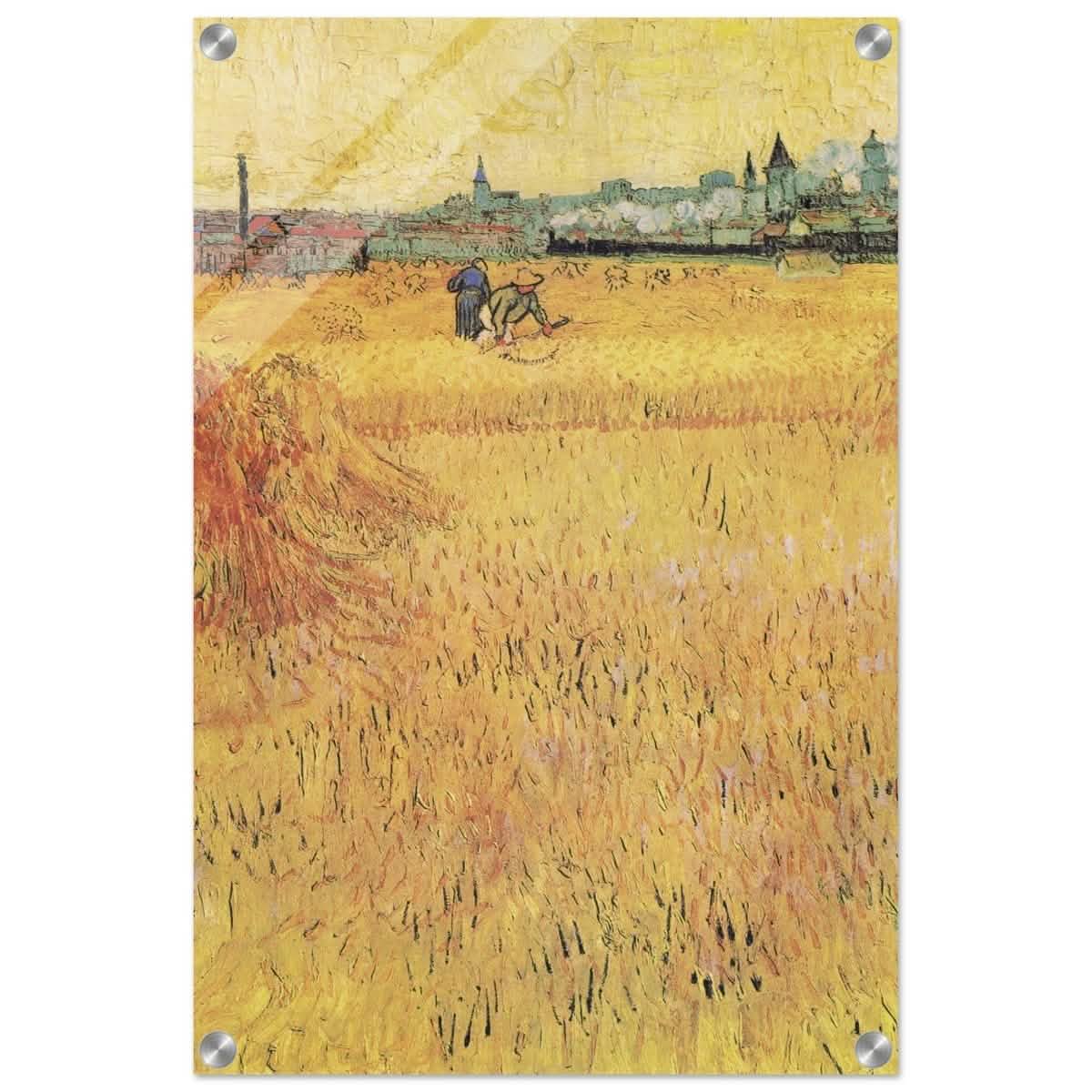 Wheat Field With View Of Arles (1888) by Vincent Van Gogh | Vintage Art wall art print - Acrylic Print - 40x60 cm / 16x24″ -
