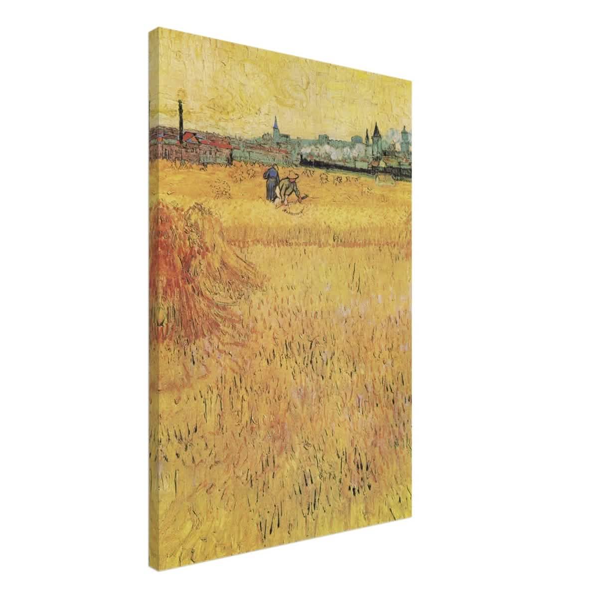Wheat Field With View Of Arles (1888) by Vincent Van Gogh | Vintage Art wall art print - Canvas - 50x75 cm / 20x30″ -