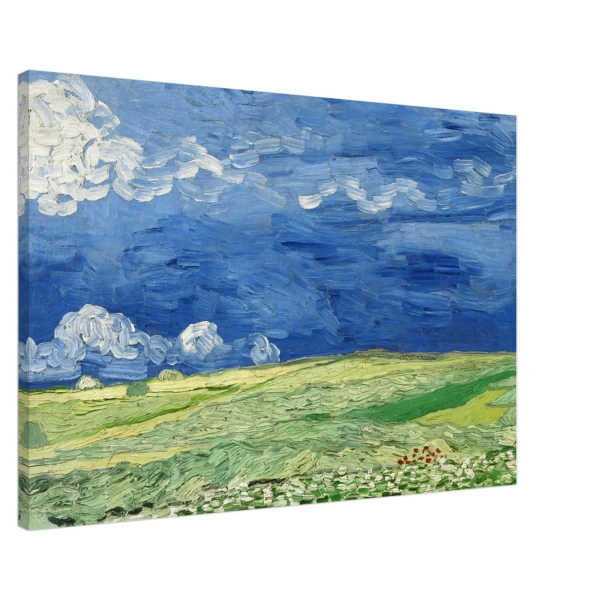 Wheatfield Under Thunderclouds by Vincent van Gogh - Canvas - 60x90 cm / 24x36″ - Slim