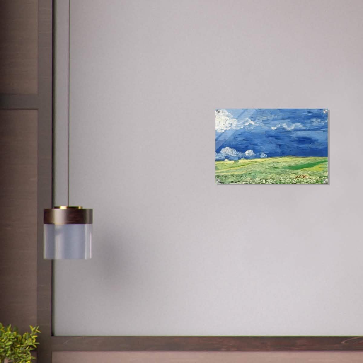 Wheatfield Under Thunderclouds by Vincent van Gogh - Acrylic Print - 40x60 cm / 16x24″ -