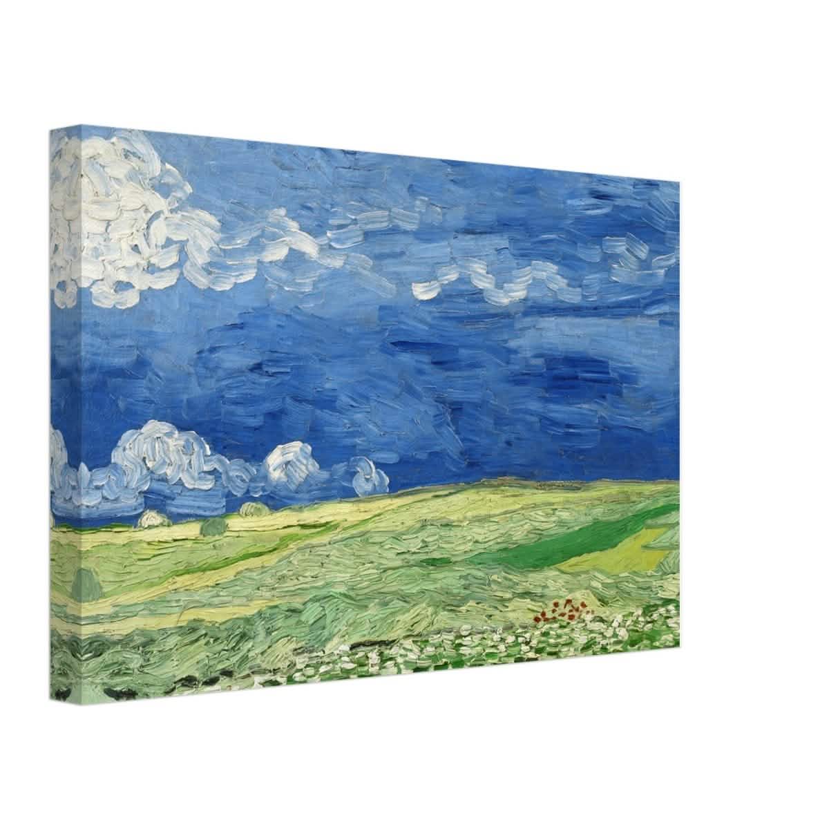 Wheatfield Under Thunderclouds by Vincent van Gogh - Canvas - 30x45 cm / 12x18″ - Thick