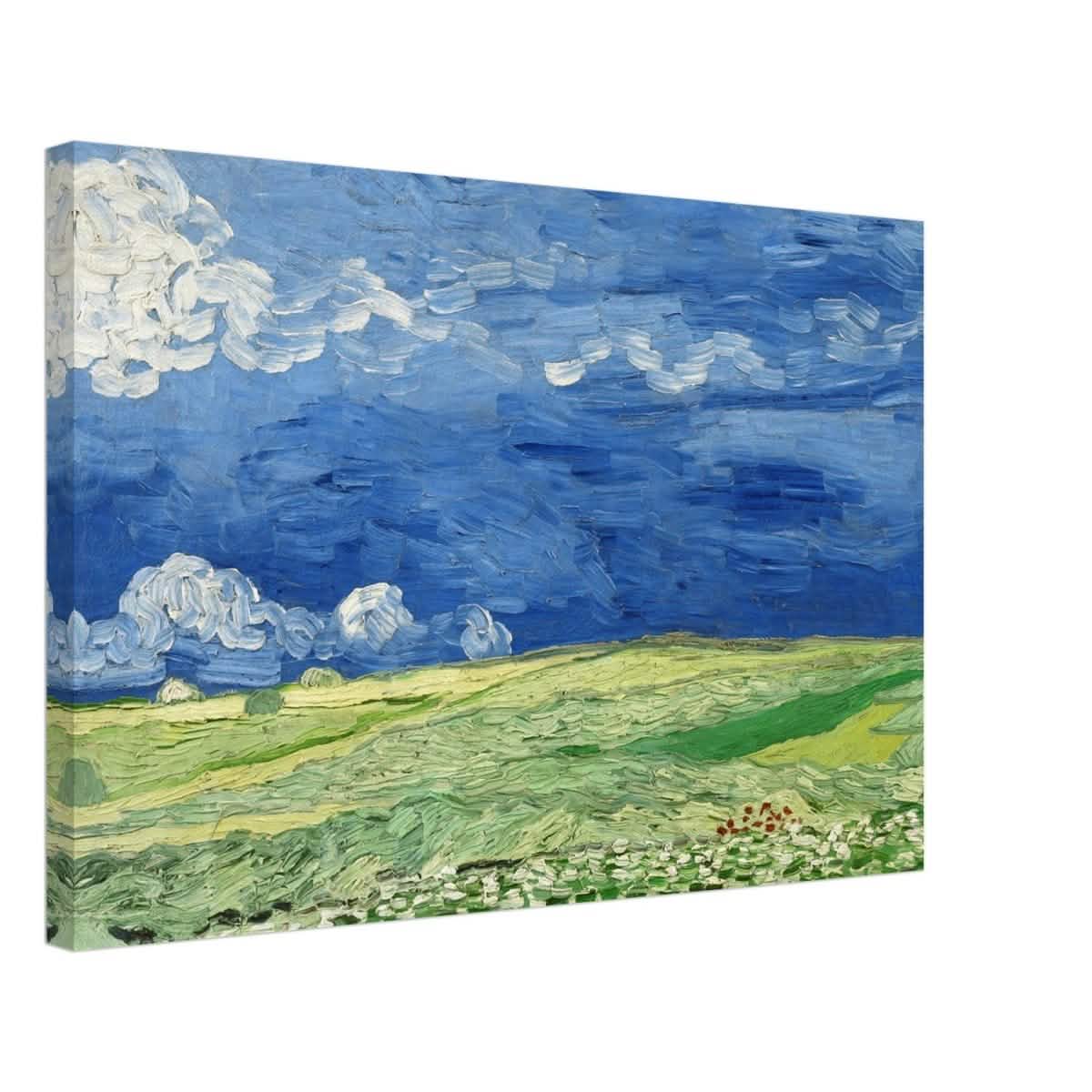 Wheatfield Under Thunderclouds by Vincent van Gogh - Canvas - 40x60 cm / 16x24″ - Slim