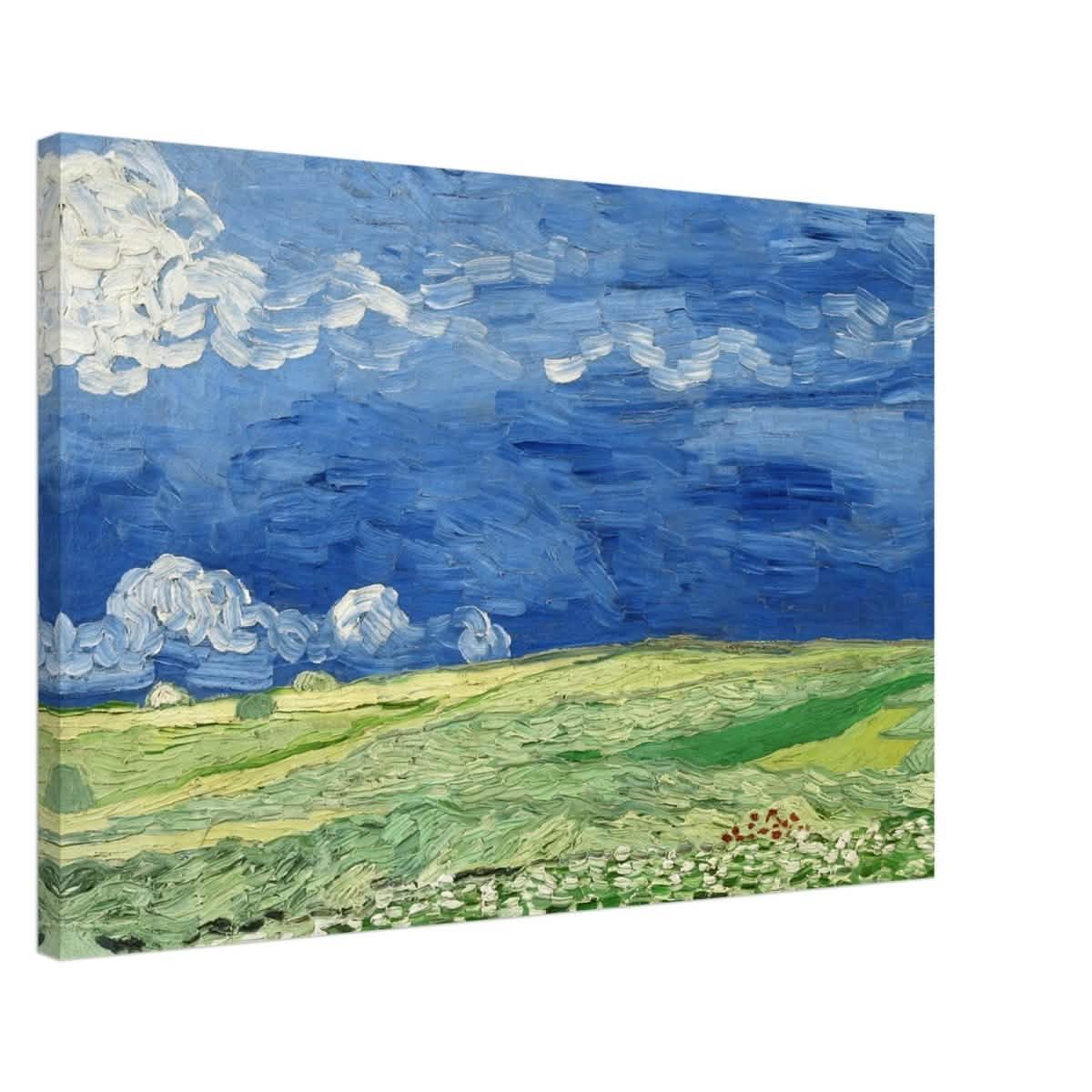 Wheatfield Under Thunderclouds by Vincent van Gogh - Canvas - 60x90 cm / 24x36″ - Thick