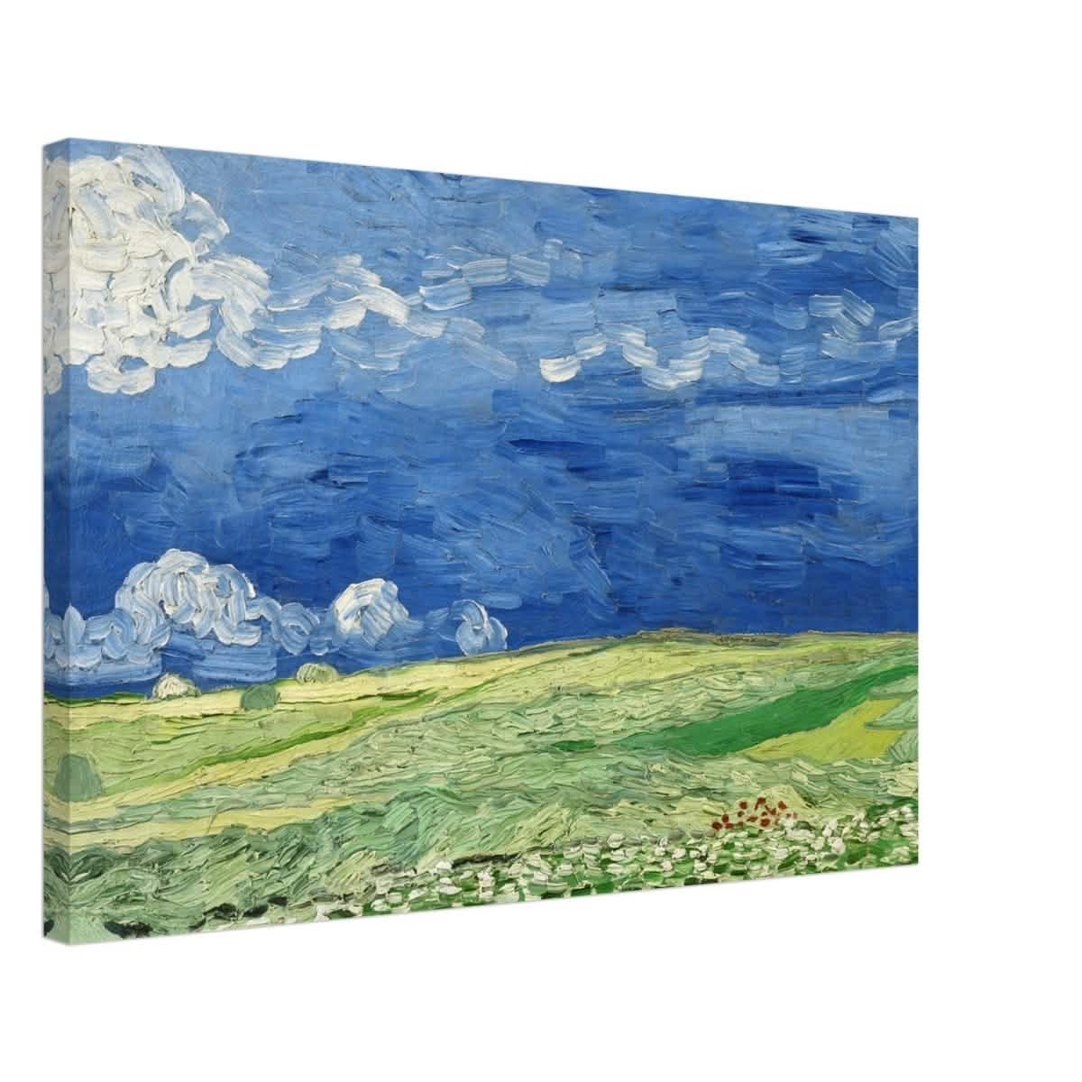 Wheatfield Under Thunderclouds by Vincent van Gogh - Canvas - 50x75 cm / 20x30″ - Thick