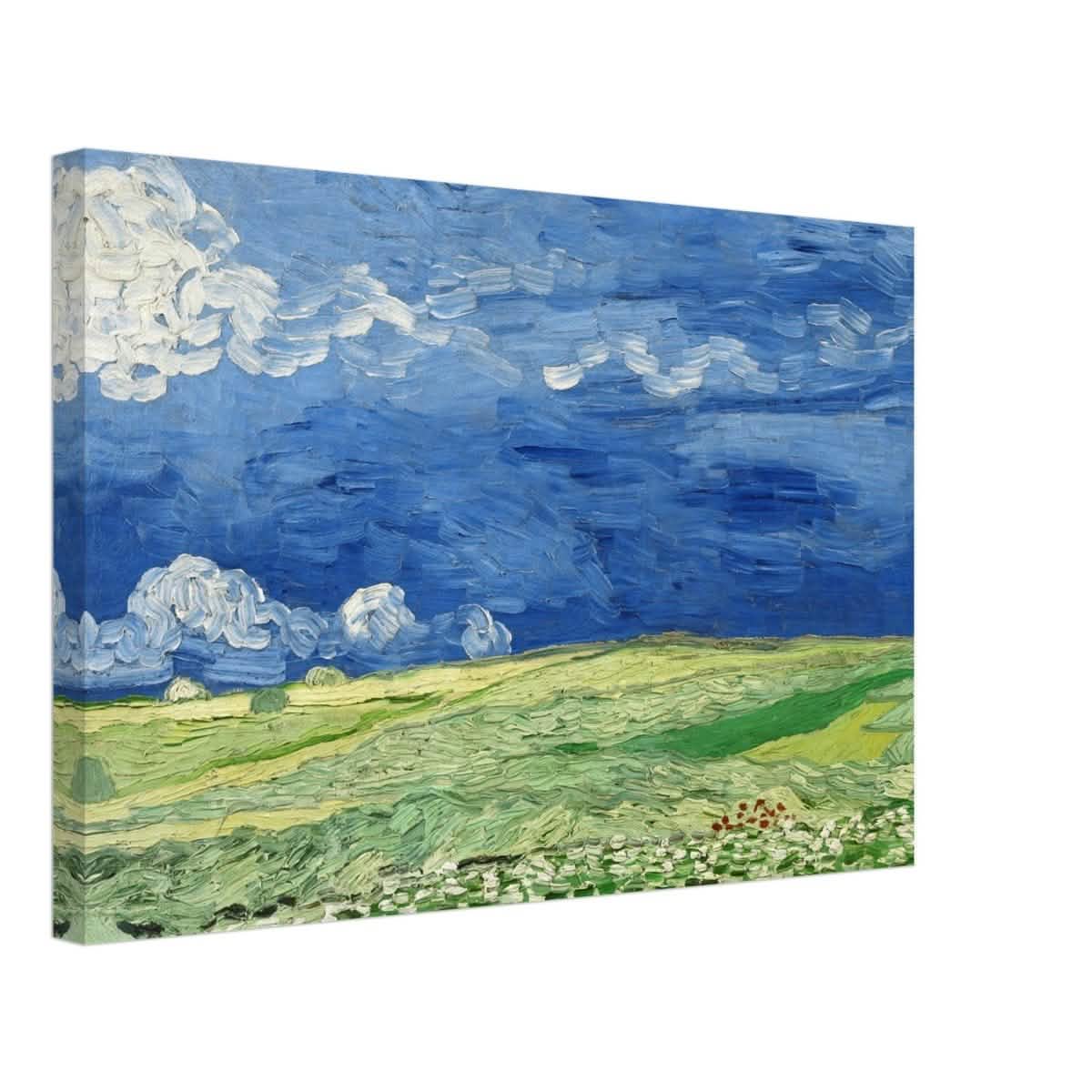 Wheatfield Under Thunderclouds by Vincent van Gogh - Canvas - 40x60 cm / 16x24″ - Thick