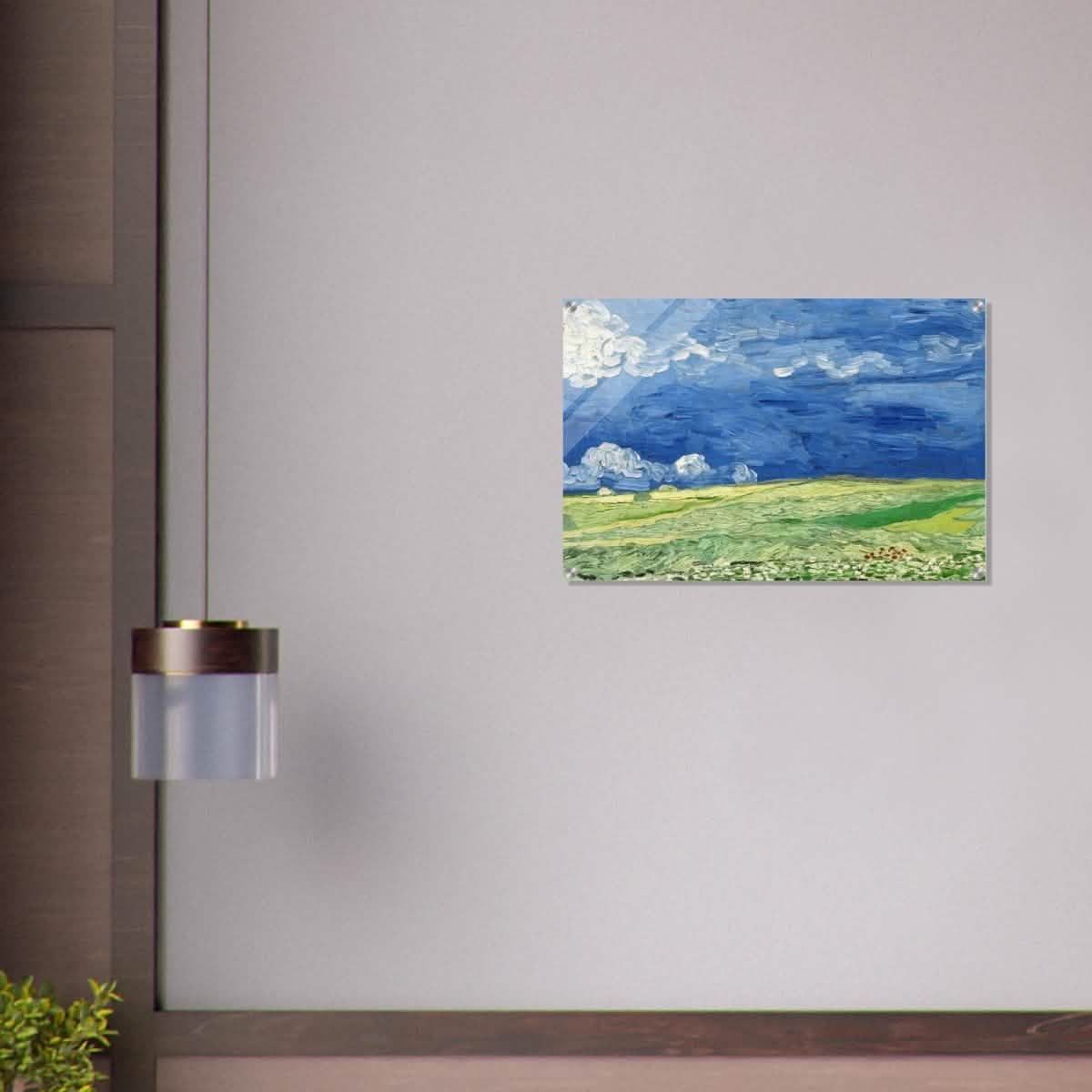 Wheatfield Under Thunderclouds by Vincent van Gogh - Acrylic Print - 50x75 cm / 20x30″ -