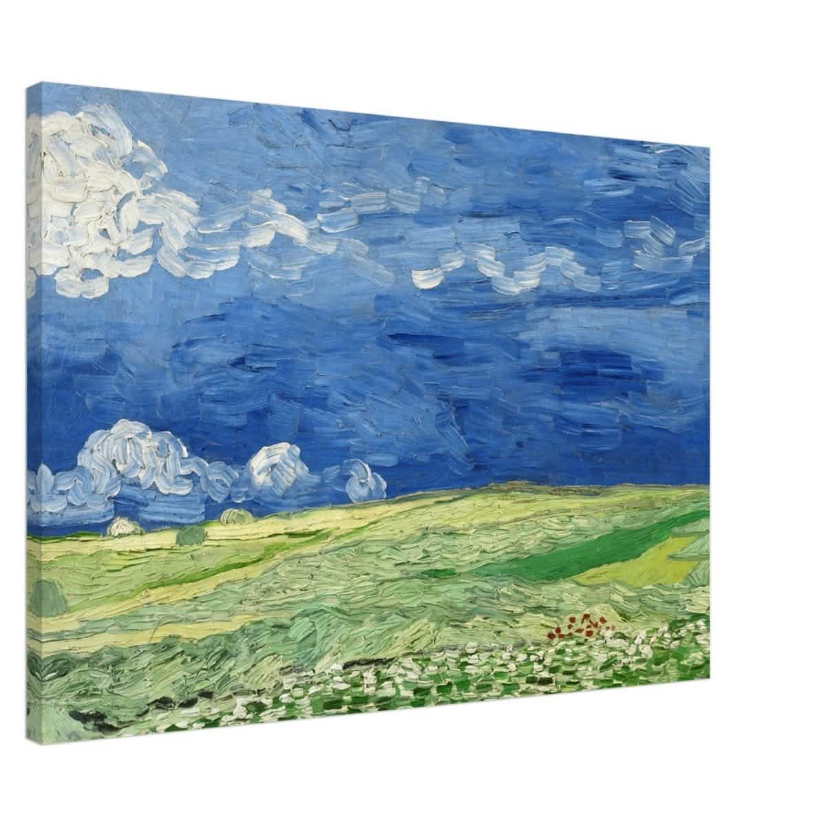 Wheatfield Under Thunderclouds by Vincent van Gogh - Canvas - 70x100 cm / 28x40″ - Thick