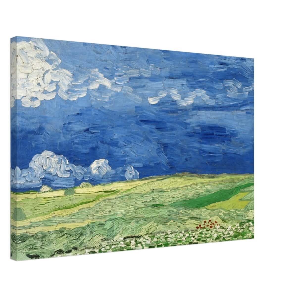 Wheatfield Under Thunderclouds by Vincent van Gogh - Canvas - 50x75 cm / 20x30″ - Slim