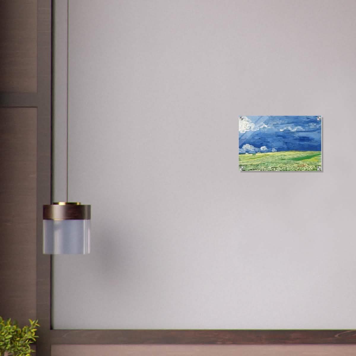 Wheatfield Under Thunderclouds by Vincent van Gogh - Acrylic Print - 30x45 cm / 12x18″ -