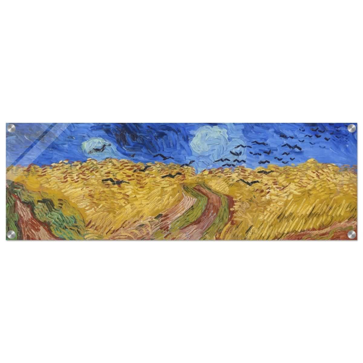 Wheatfield with Crows 1890 , by Vincent van Gogh | Extra wide canvas print - Acrylic Print - 30x90 cm / 12x36″ -
