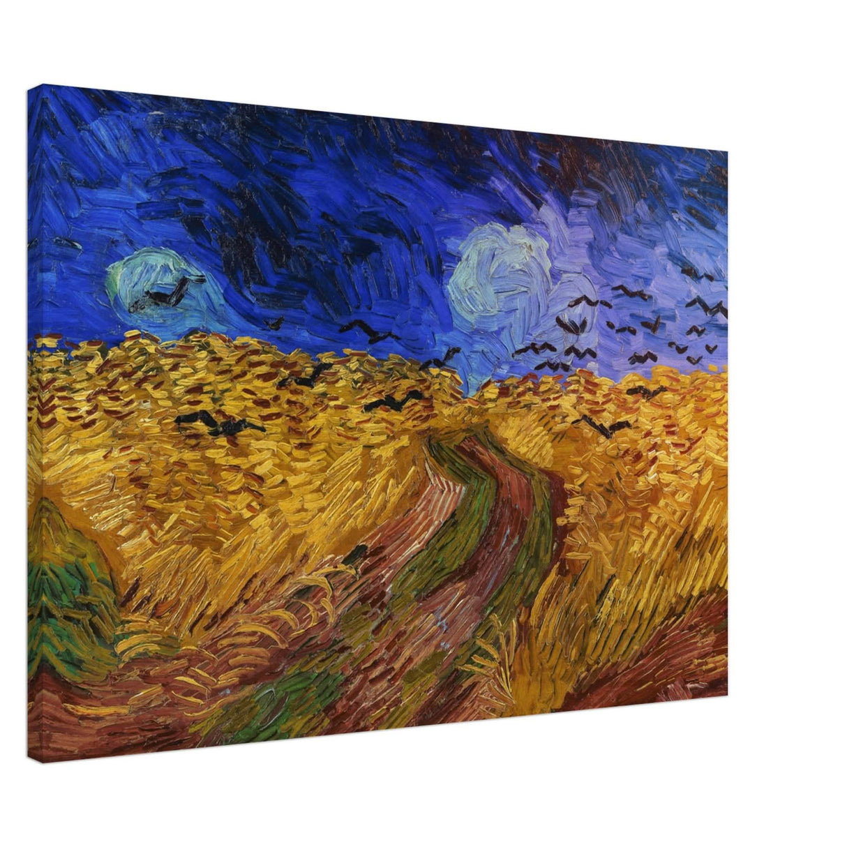 Wheatfield with Crows by Vincent van Gogh 1890 | Vintage wall art print - Canvas - 70x100 cm / 28x40″ - Thick