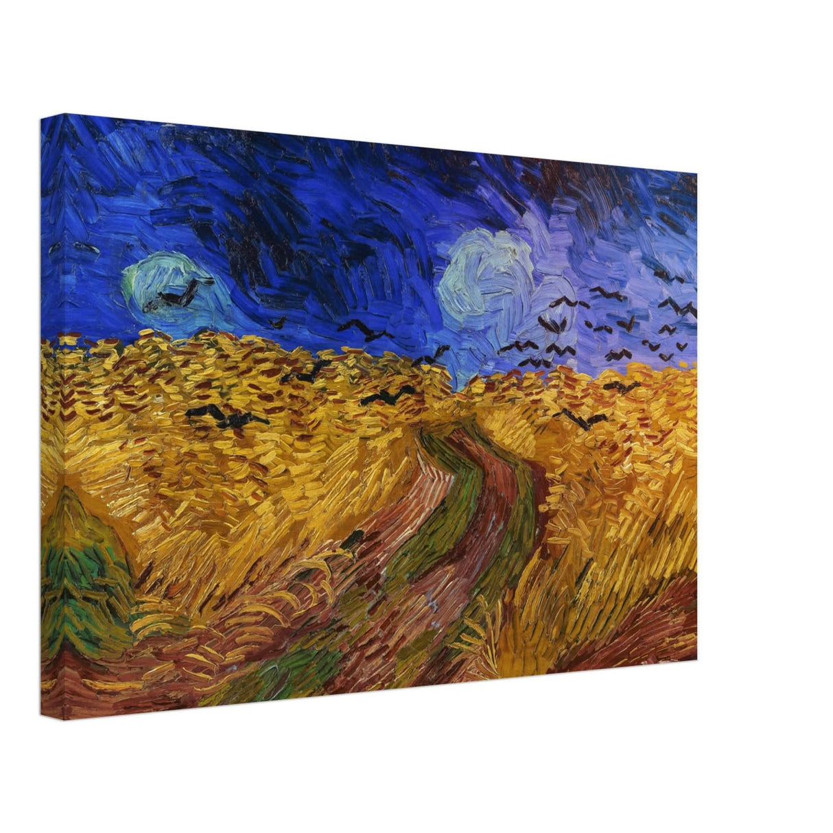 Wheatfield with Crows by Vincent van Gogh 1890 | Vintage wall art print - Canvas - 40x60 cm / 16x24″ - Thick