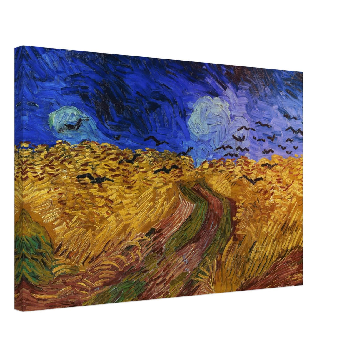 Wheatfield with Crows by Vincent van Gogh 1890 | Vintage wall art print - Canvas - 50x75 cm / 20x30″ - Thick