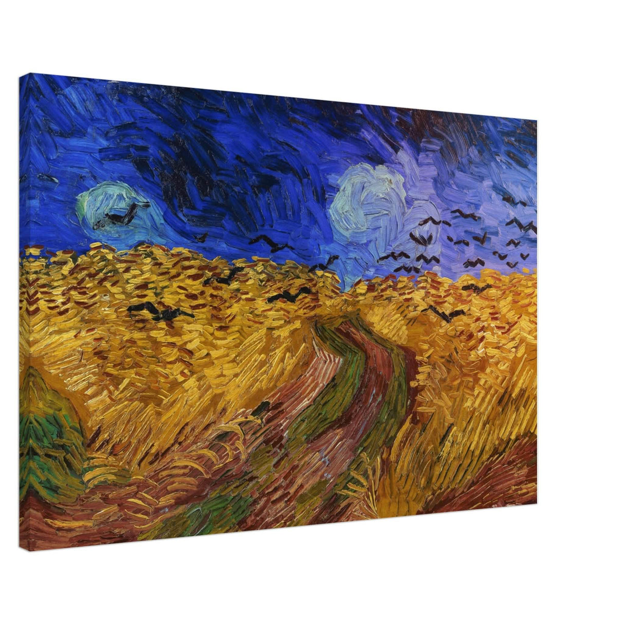 Wheatfield with Crows by Vincent van Gogh 1890 | Vintage wall art print - Canvas - 60x90 cm / 24x36″ - Slim