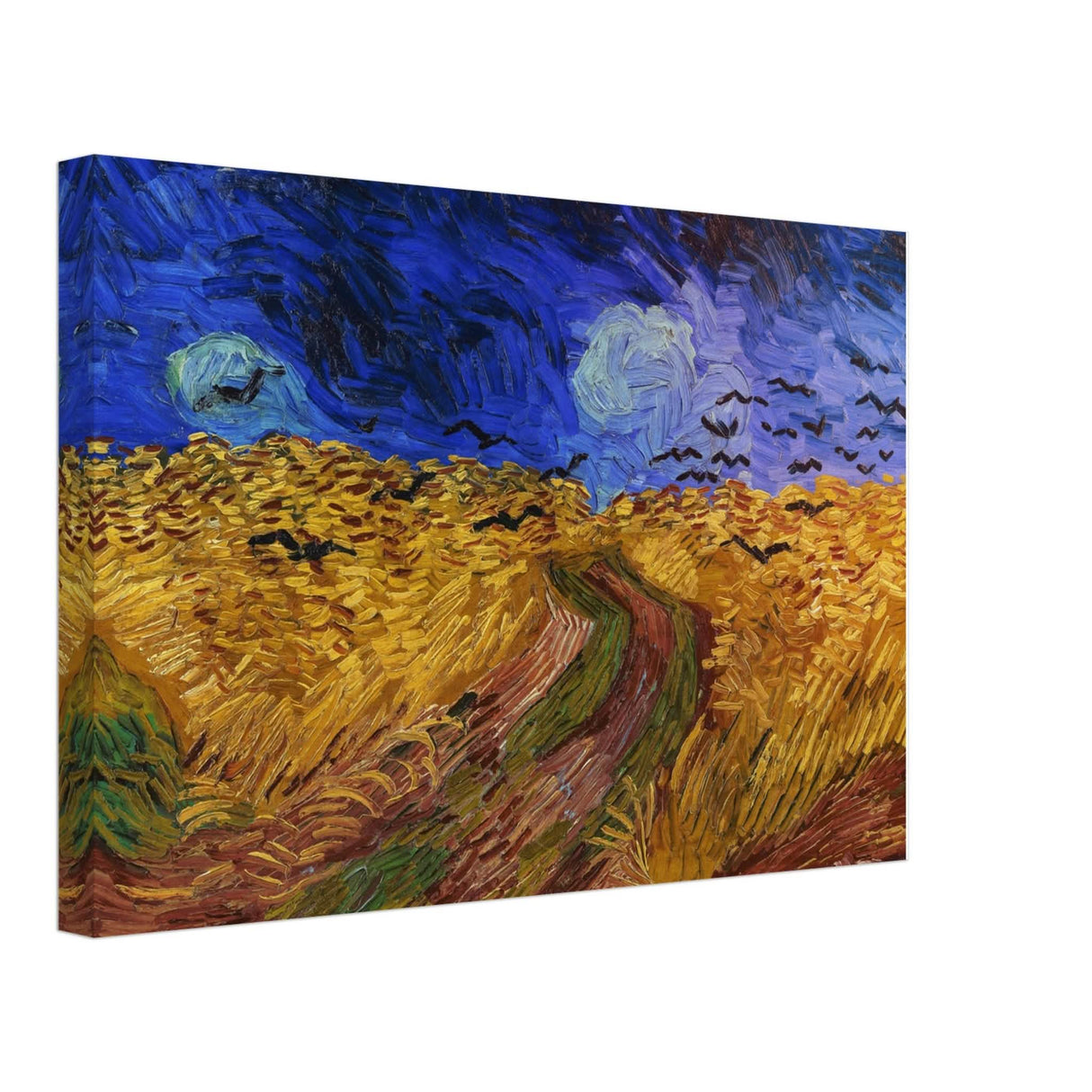 Wheatfield with Crows by Vincent van Gogh 1890 | Vintage wall art print - Canvas - 30x45 cm / 12x18″ - Slim